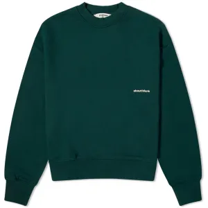 About:Blank Box Logo Sweatshirt, Epsom Green & Ecru