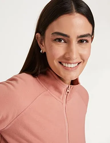 Amazon Brand - Symbol Women's Cottonblend High Neck & Round Neck Sweatshirts (AW18WNSSW04_Murky Pink_Medium_Dusky Pink_M)