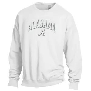 Arched Alabama Over A Logo Comfort Wash Crew L/S