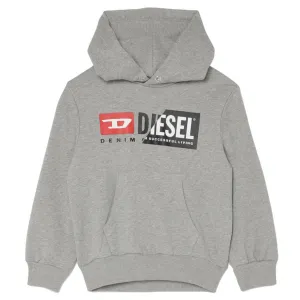 Boys Grey Diesel Division Hoodie