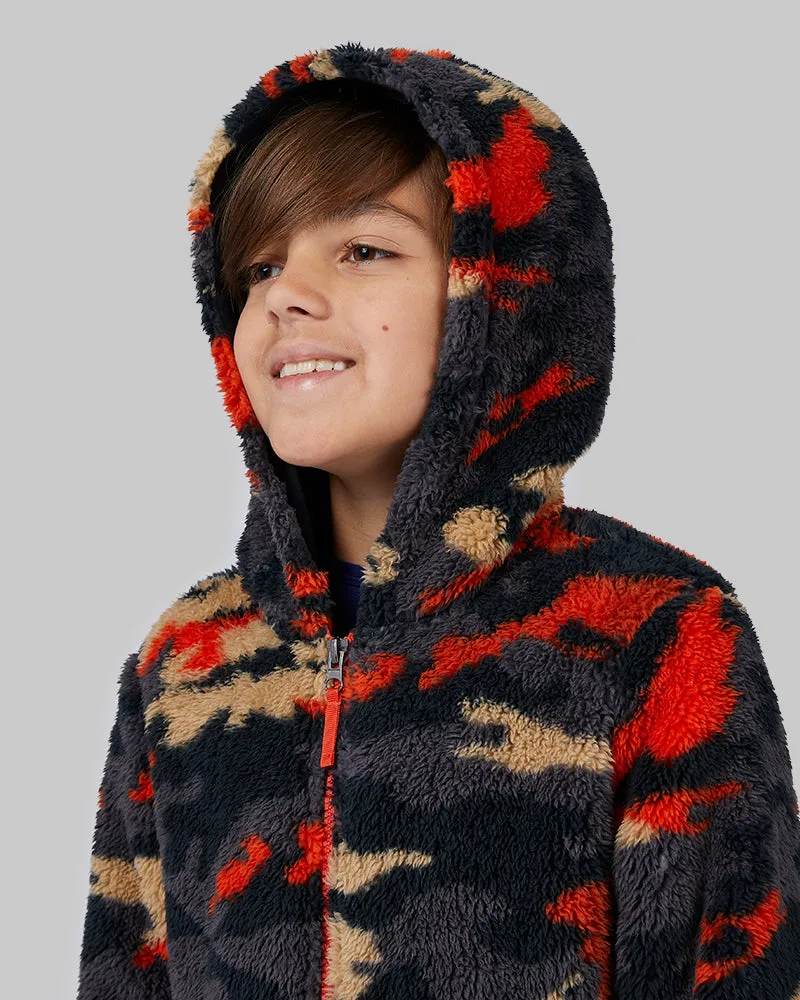 BOYS' SOFT SHERPA HOODED FULL-ZIP