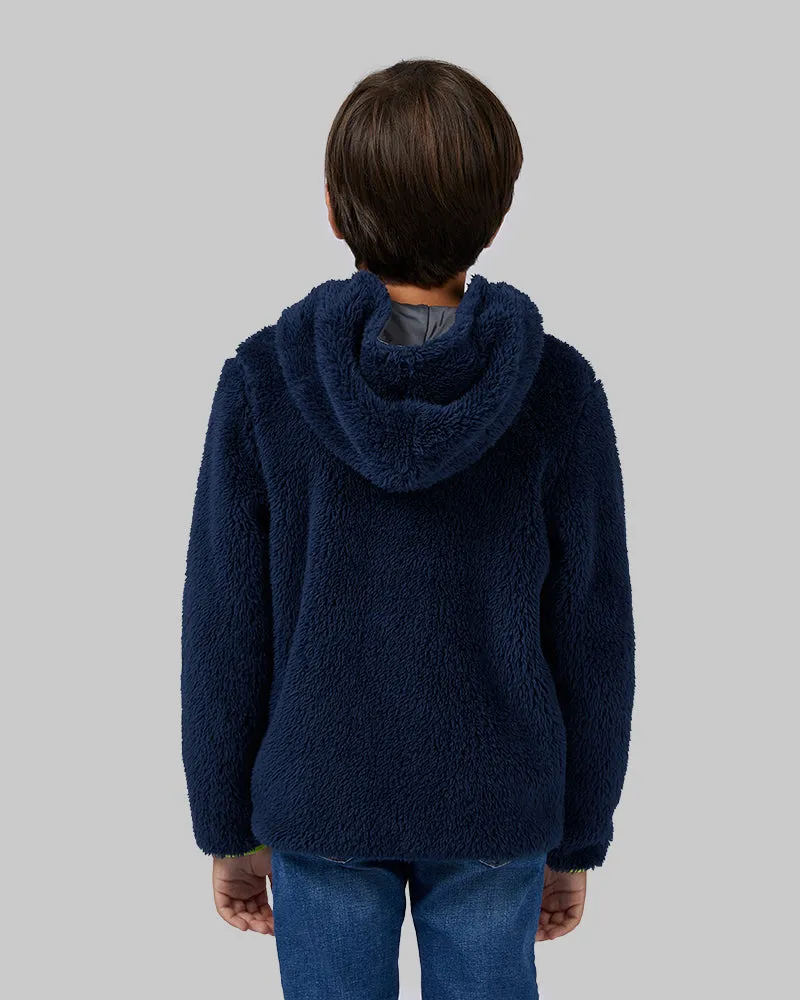 BOYS' SOFT SHERPA HOODED FULL-ZIP