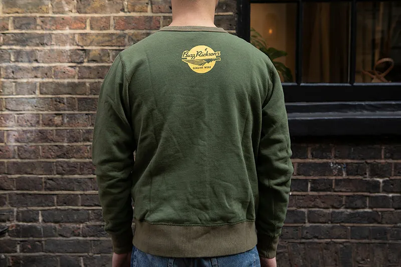 Buzz Rickson Sweatshirt USAF Peanut Flyers Olive