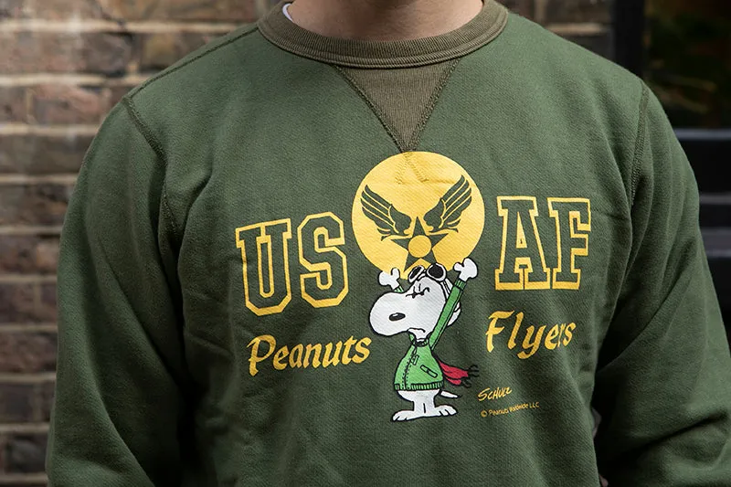 Buzz Rickson Sweatshirt USAF Peanut Flyers Olive