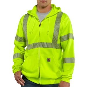 Carhartt Men's High Visibility Class 3 Front-Zip Sweatshirt