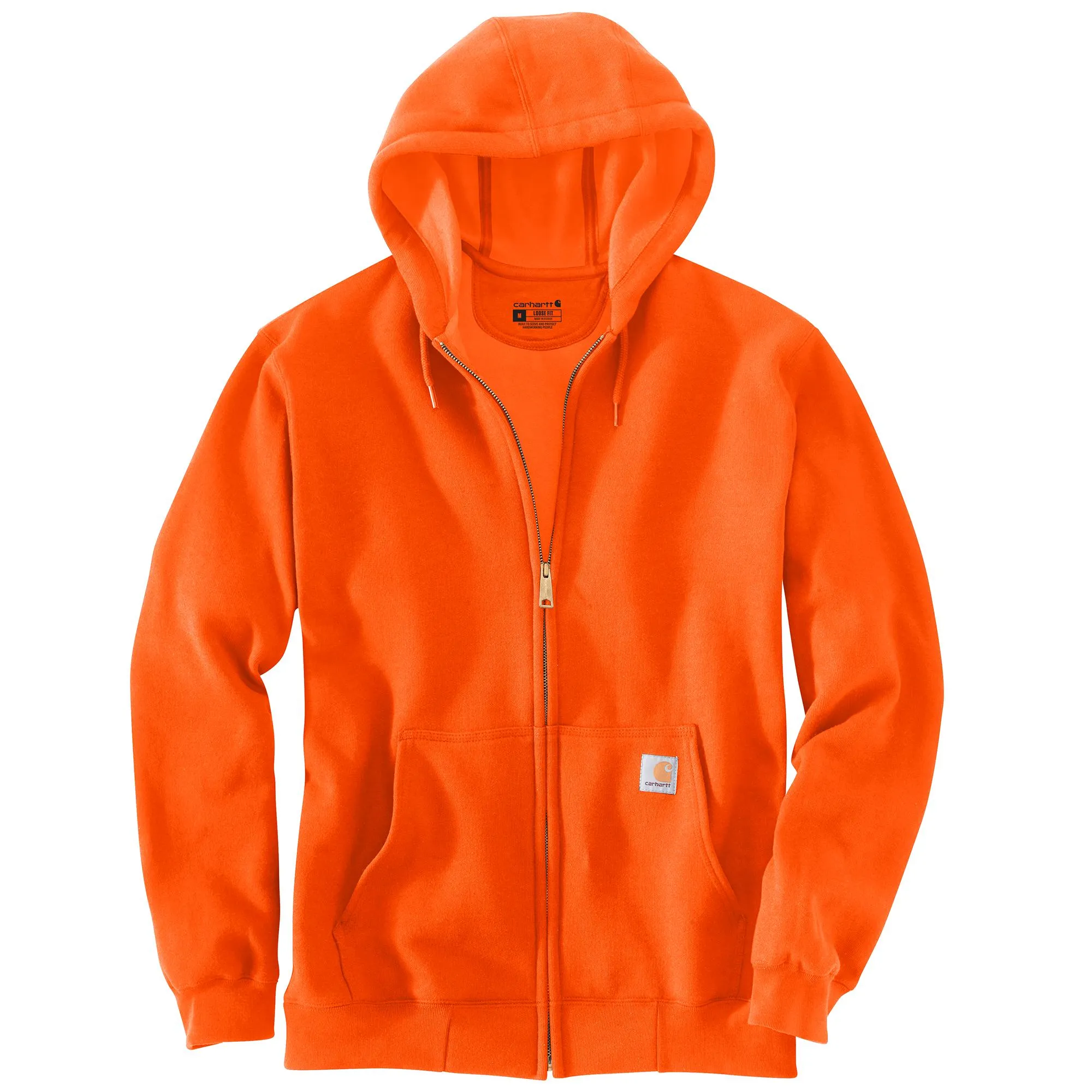 Carhartt Men's Midweight Zip Hooded Sweatshirt_Brite Orange