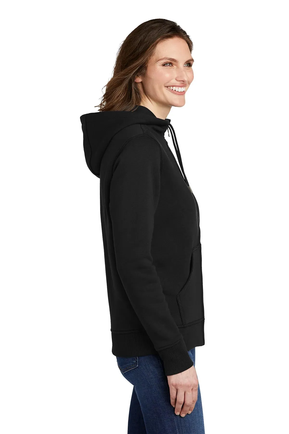 Carhartt Womens Clarksburg Full-Zip Custom Hoodies, Black