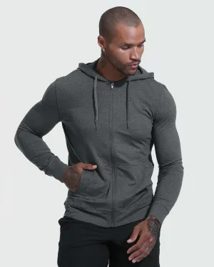 Charcoal Heather Active Comfort Full Zip Hoodie