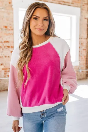 Color Block Plush Pullover Sweatshirt | S-2XL | PRE ORDER