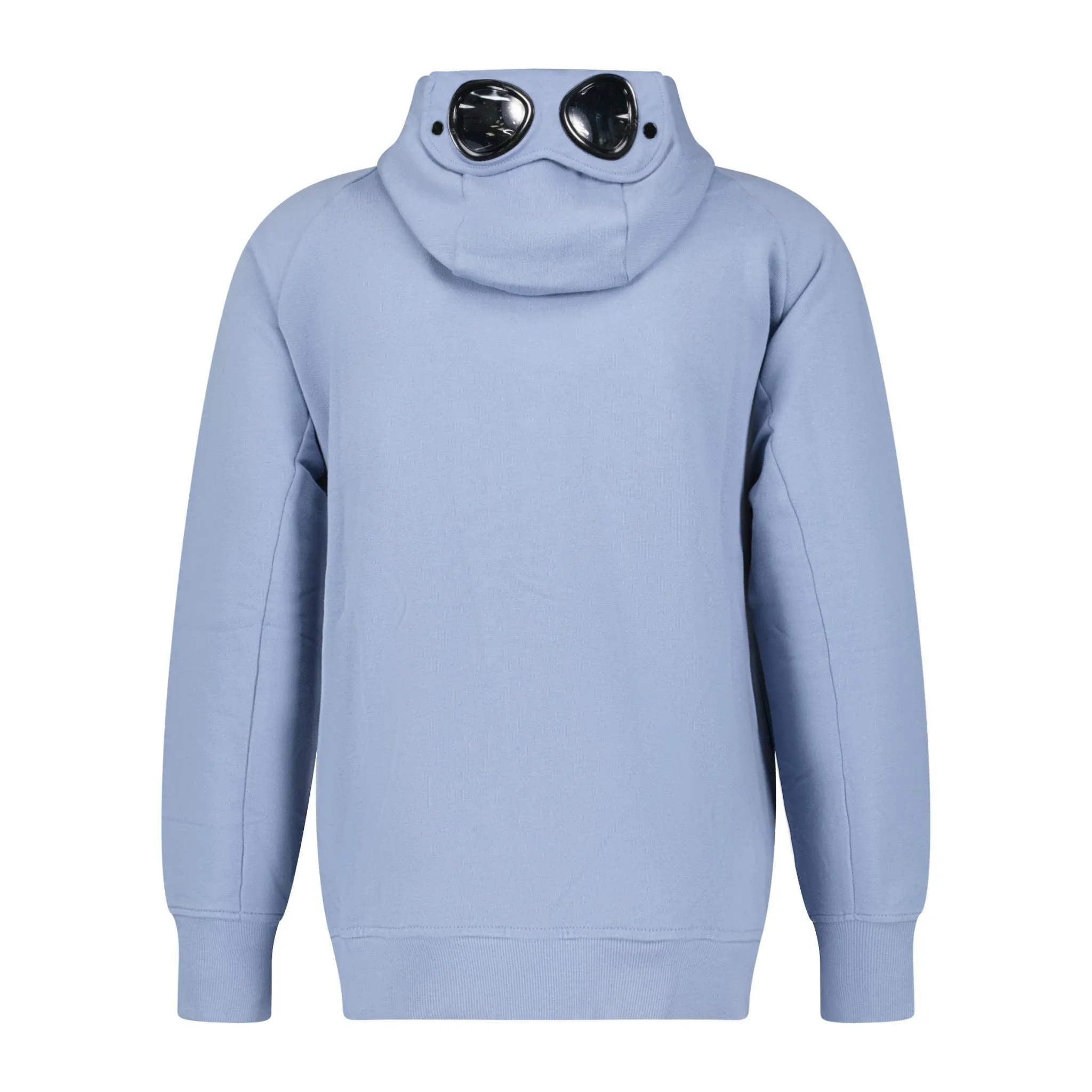 CP COMPANY Goggle Hood Zip-Up Sweatshirt Infinity Blue