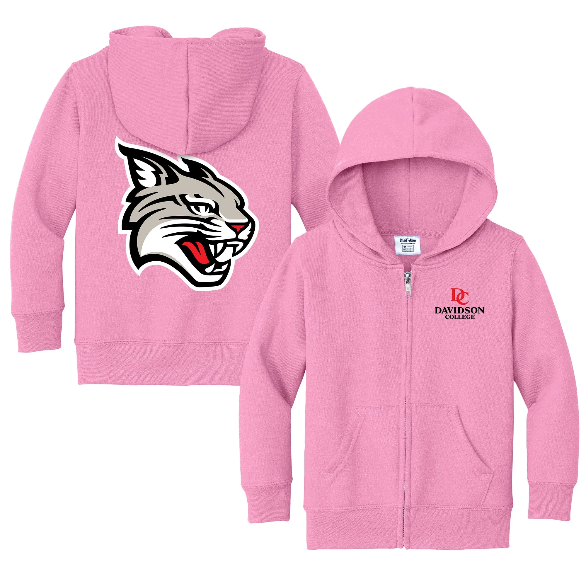 Davidson Wildcats Logo Toddler Full-Zip Sweatshirt