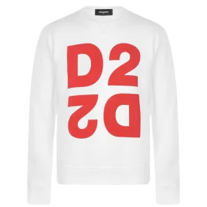 DSQUARED2 White Crewneck Sweatshirt