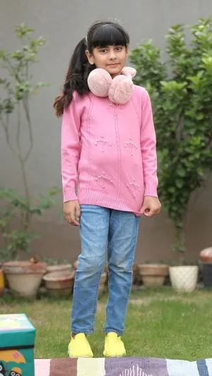 Girls top jersey Baby pink