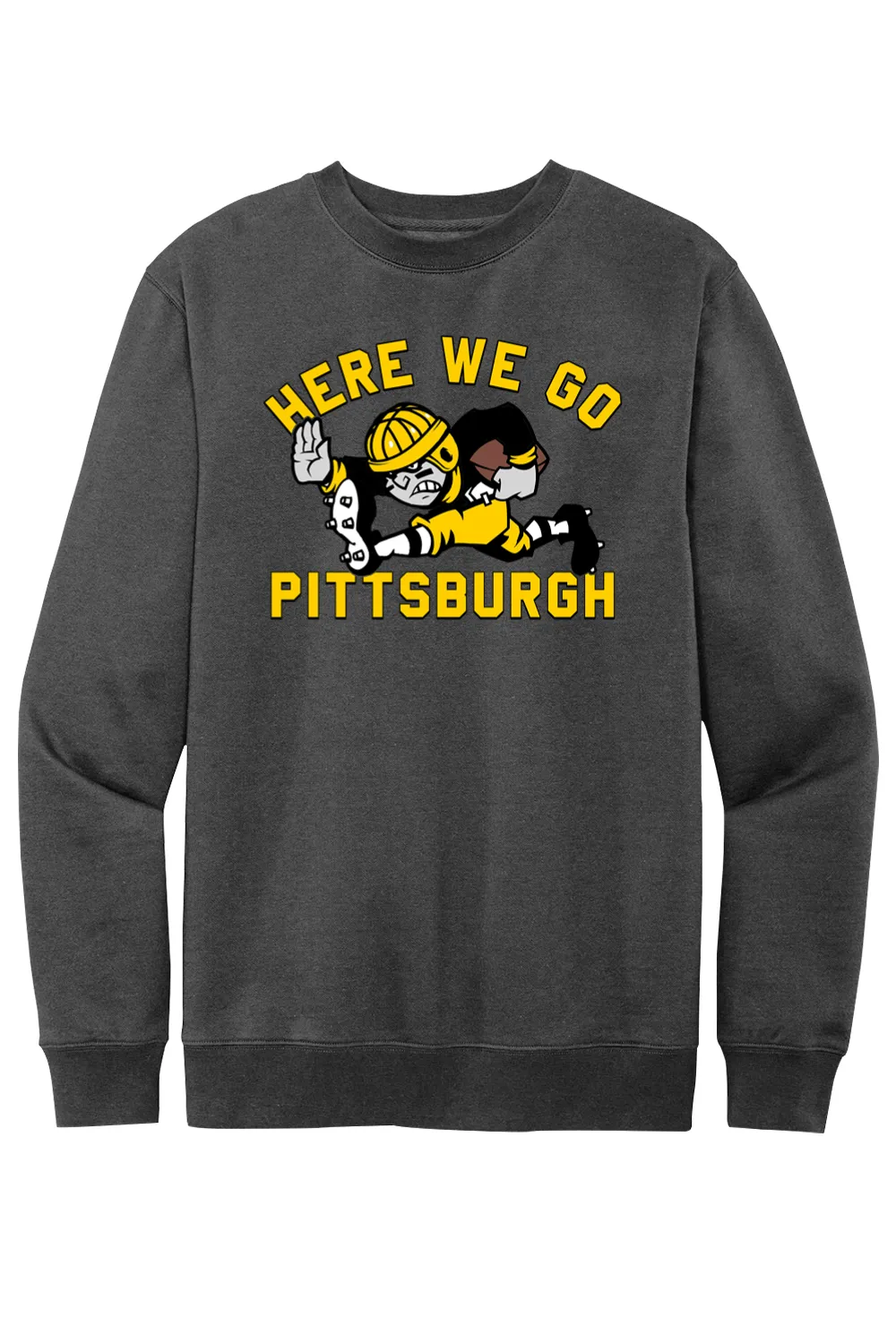 Here We Go Pittsburgh - Old School Football - Fleece Crew