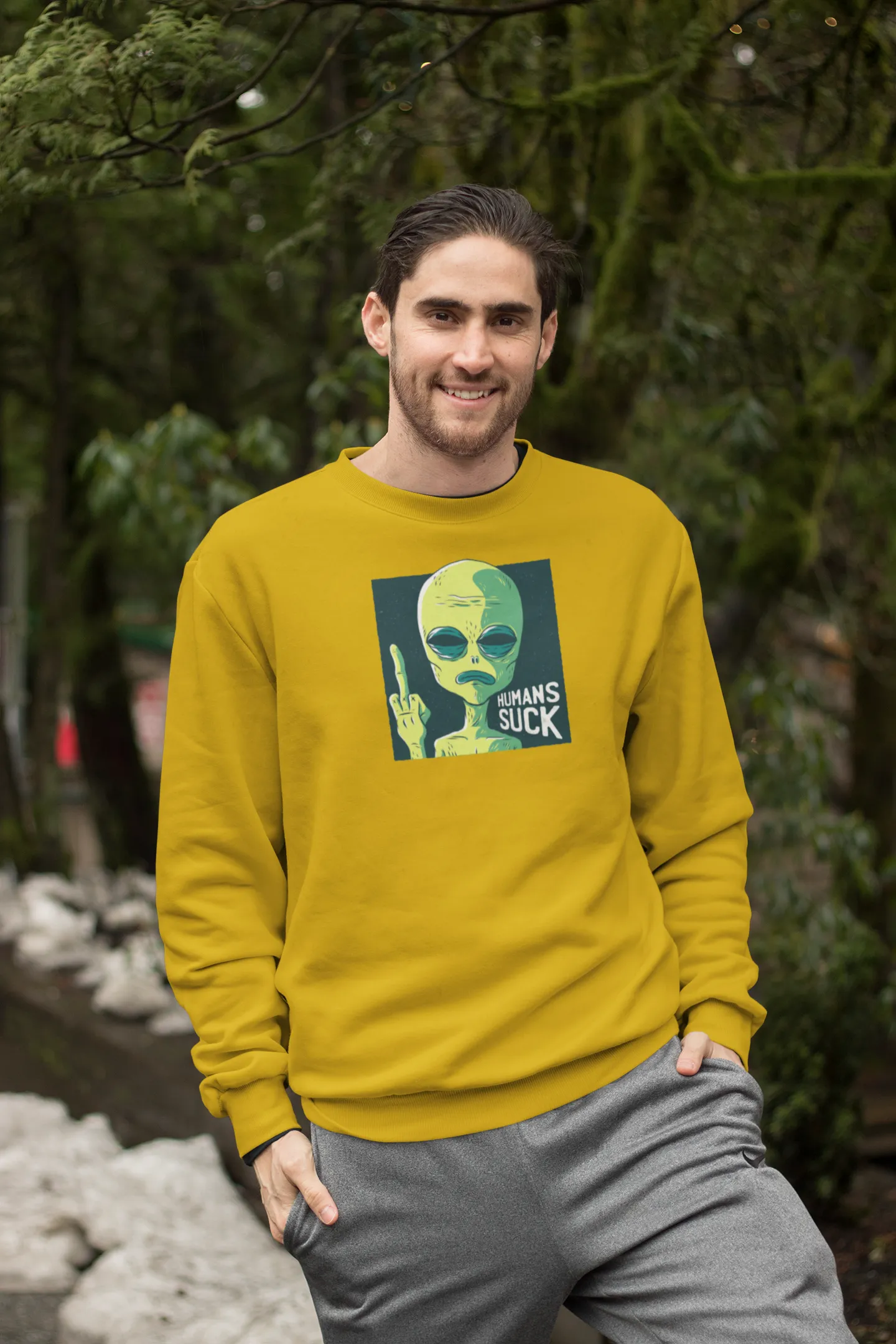 Human Sucks : ALIEN AND SPACE- Winter Sweatshirts