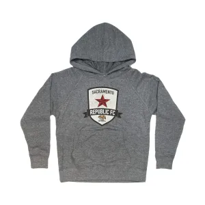 Kids Distressed Crest Hoodie