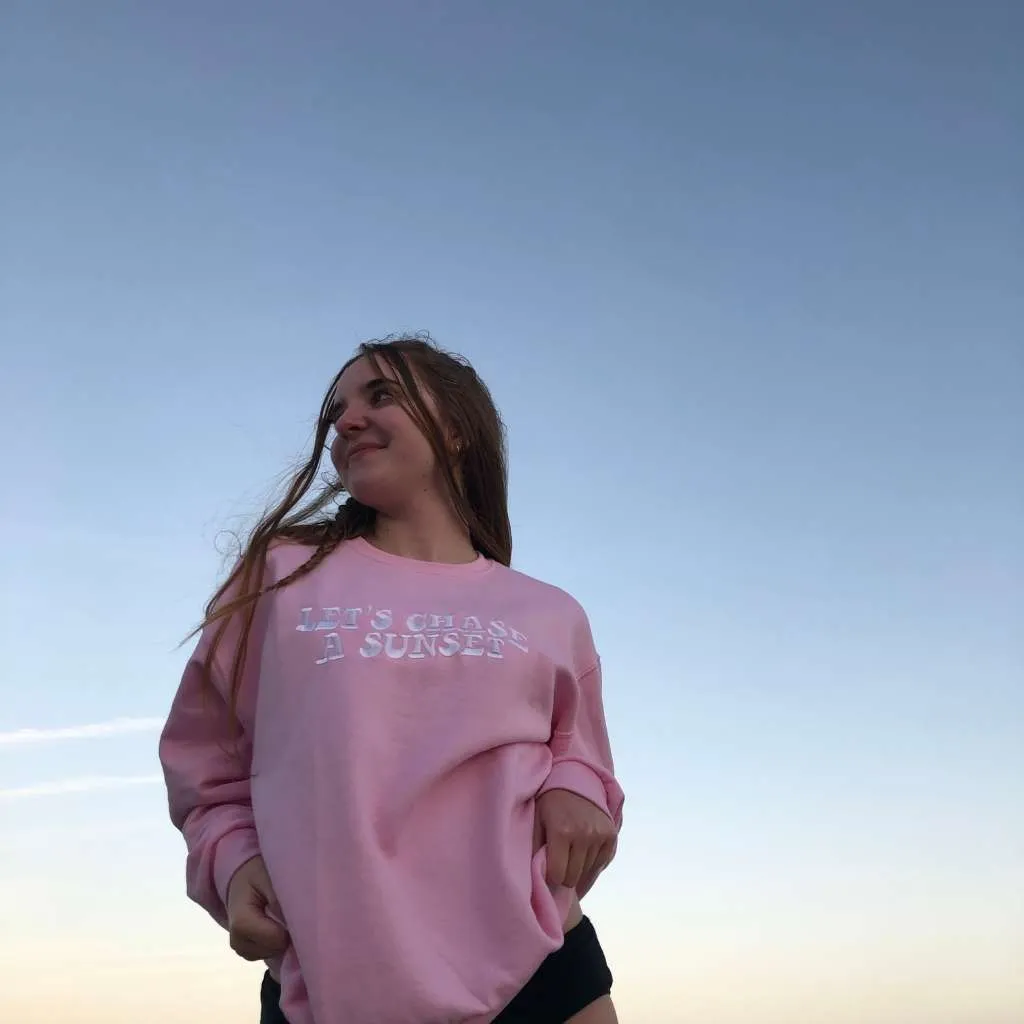 Lets Chase A Sunset Unisex Oversized Sweatshirt