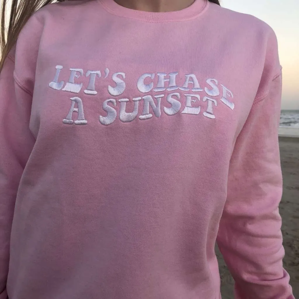 Lets Chase A Sunset Unisex Oversized Sweatshirt