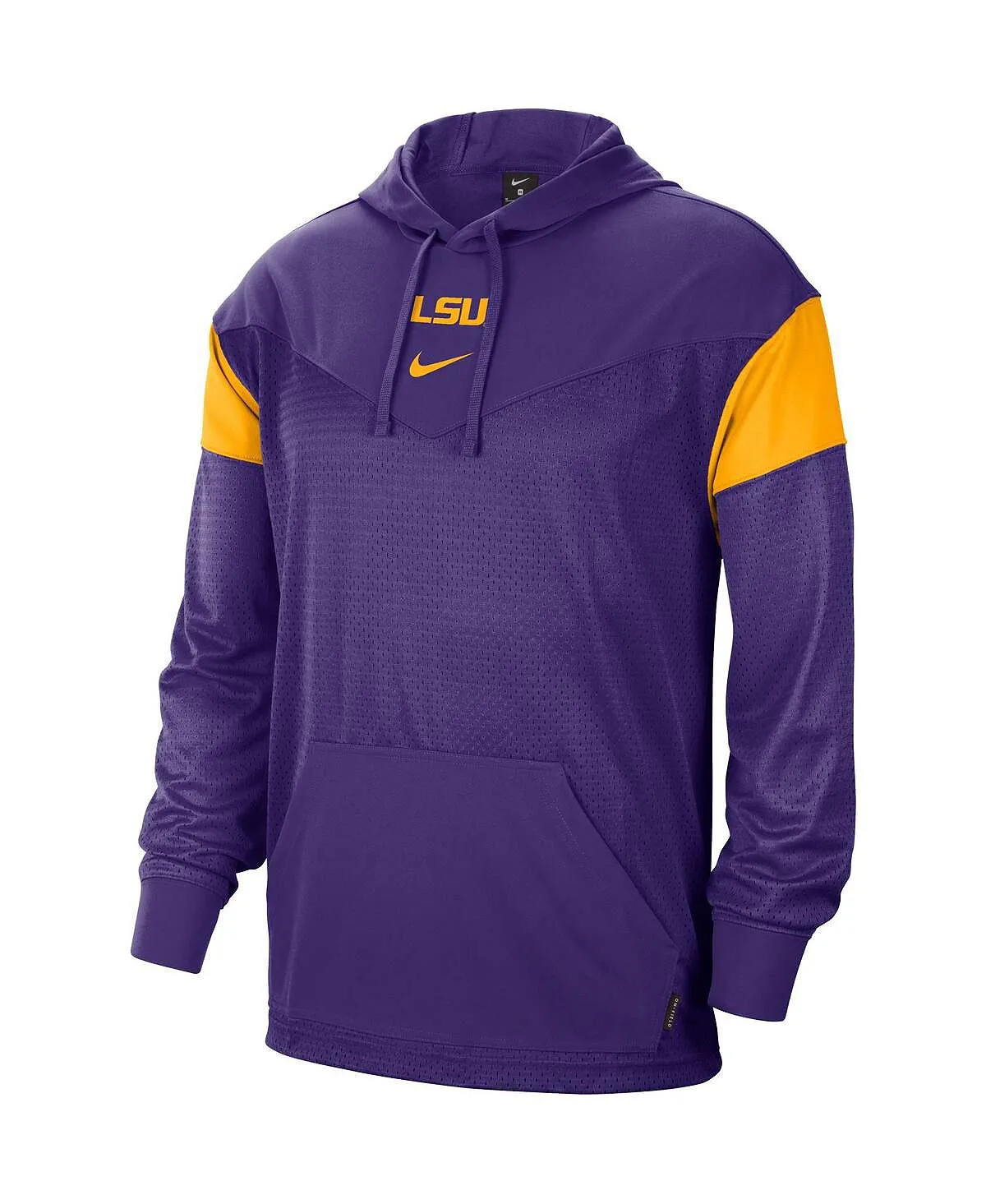 lsu tigers sideline nike mens purple jersey hoodie purple