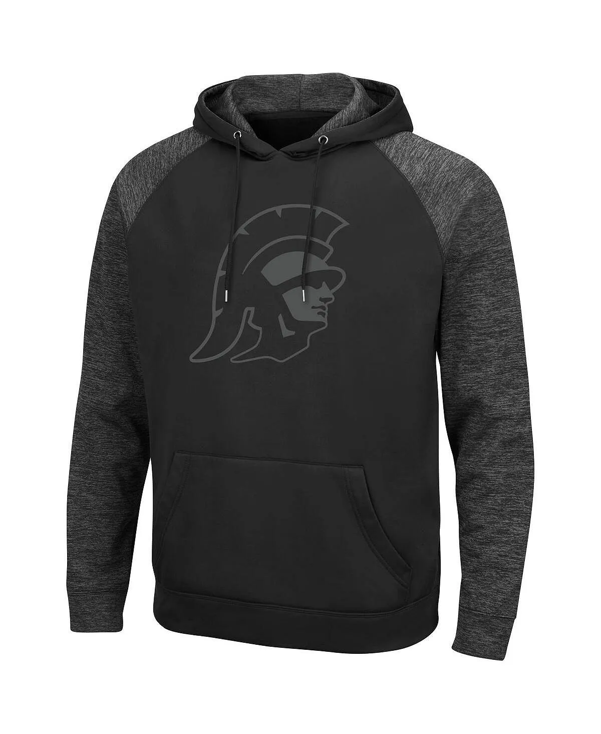 Men's usc trojans blackout 3.0 tonal pullover hoodie Colosseum, black