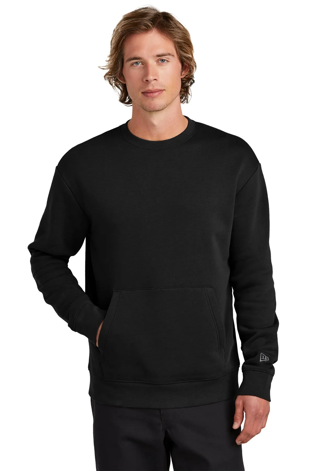 New Era Heritage Fleece Custom Pocket Sweatshirts, Black