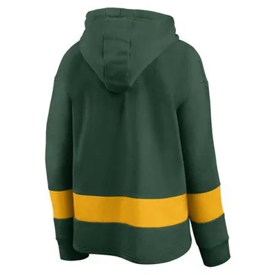 NFL Green Bay Packers Women's Halftime Adjustment Long Sleeve Fleece Hooded Sweatshirt - XXL