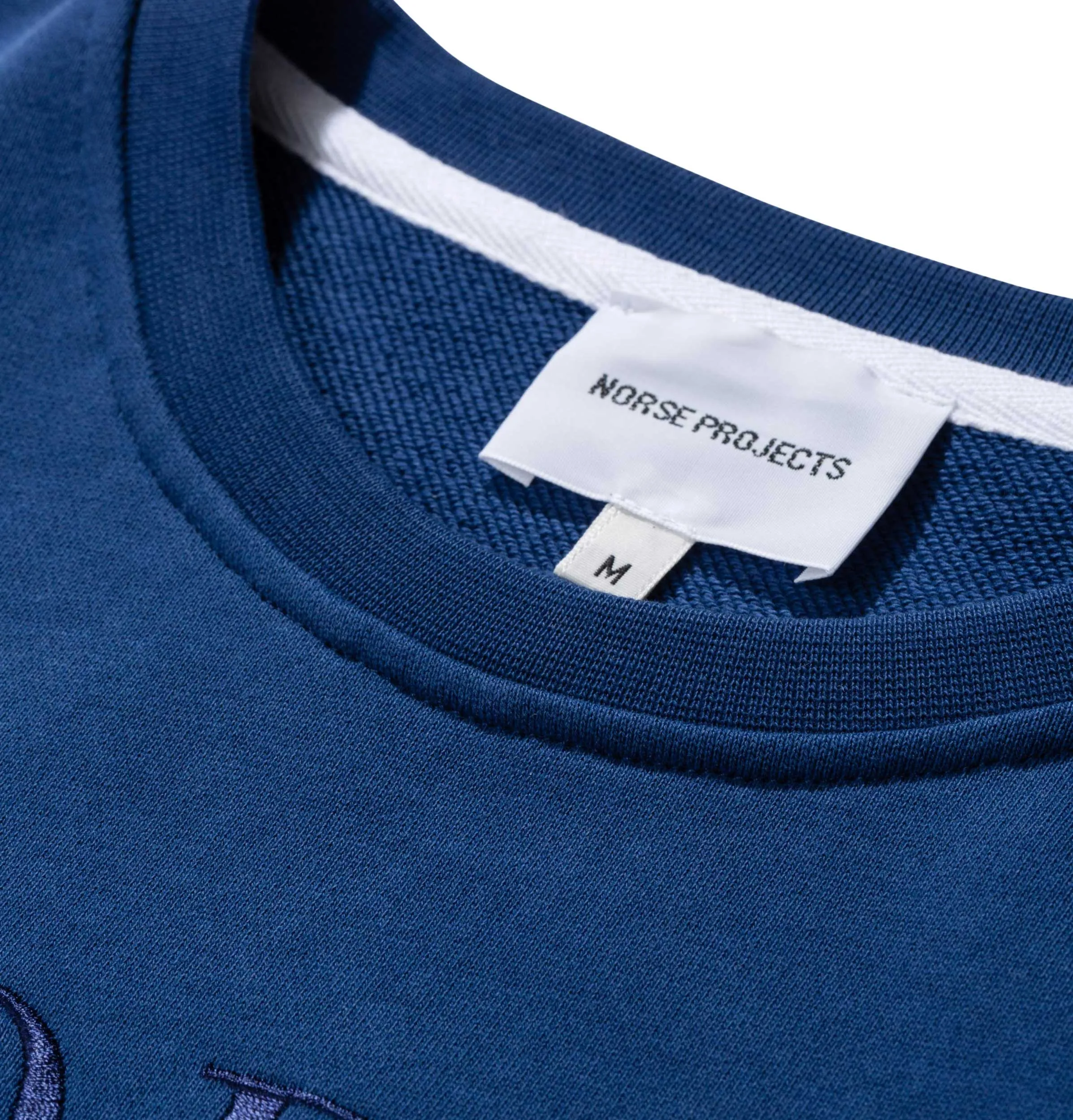 Norse Projects Vagn Serif Logo Sweatshirt – Twilight Blue