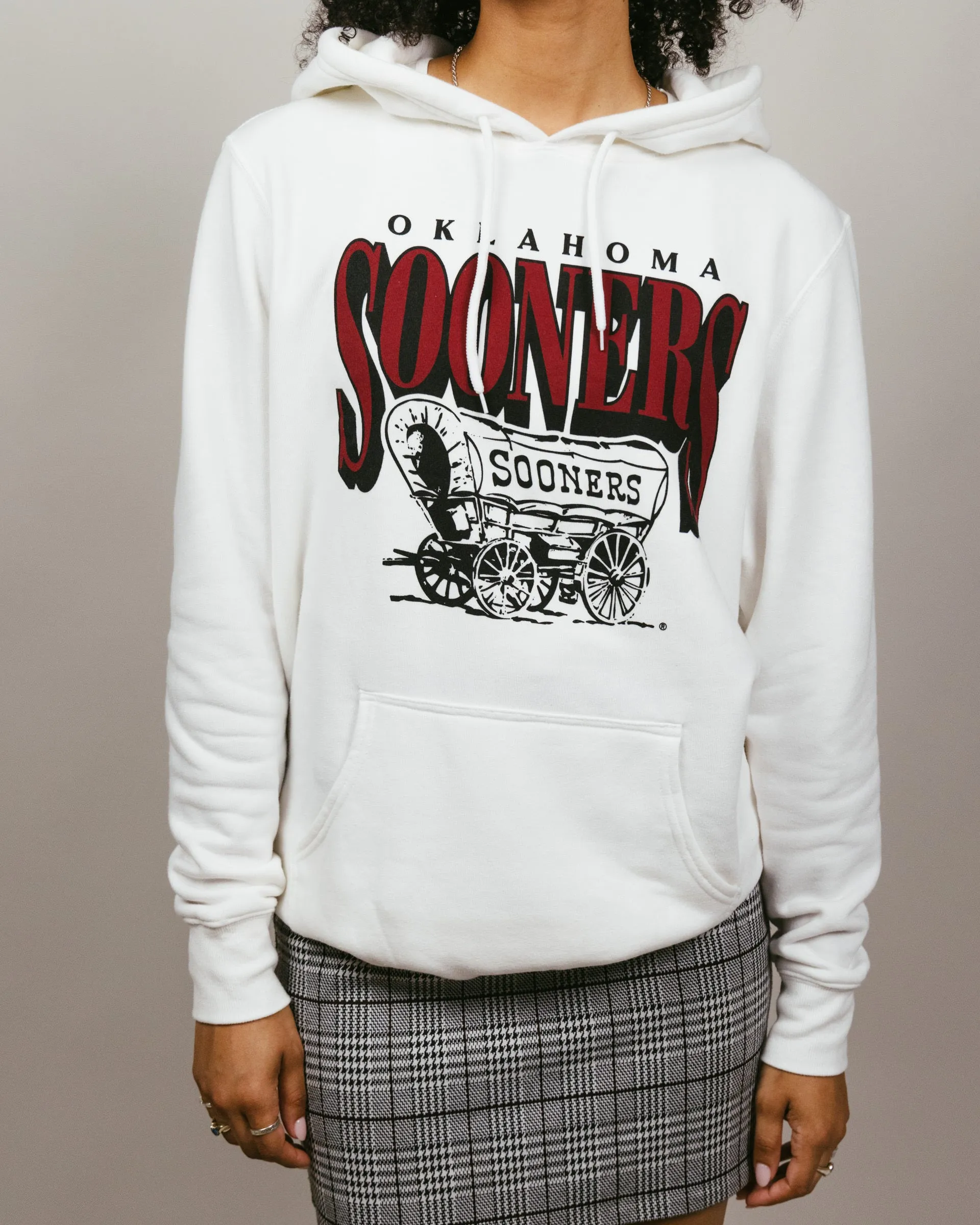 Oklahoma Sooner Schooner White Hoodie