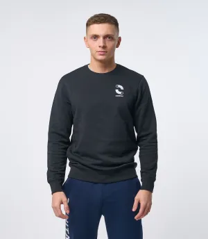 Omnitau Men's Classics Organic Cotton Crew Neck Sweatshirt - Black