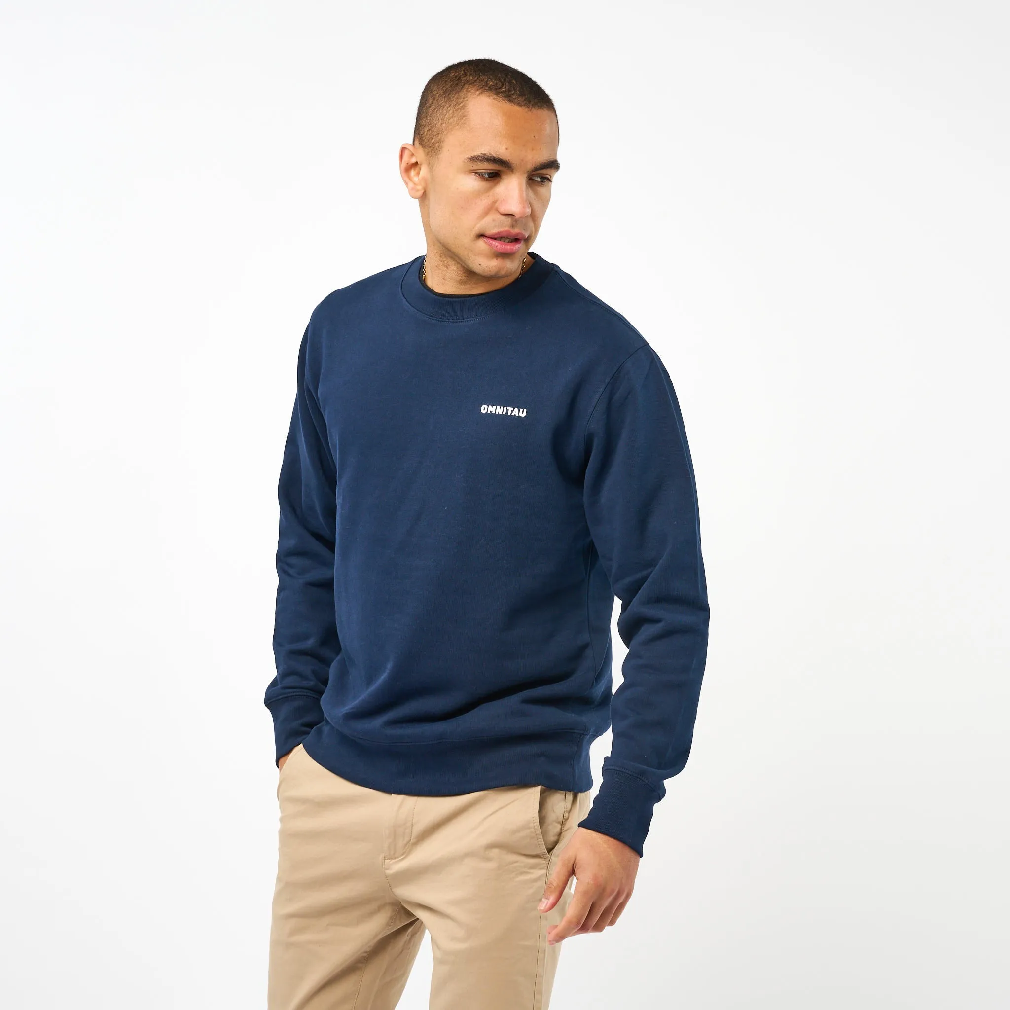 Omnitau Men's Muir Organic Cotton Medium Fit Sweatshirt - Navy