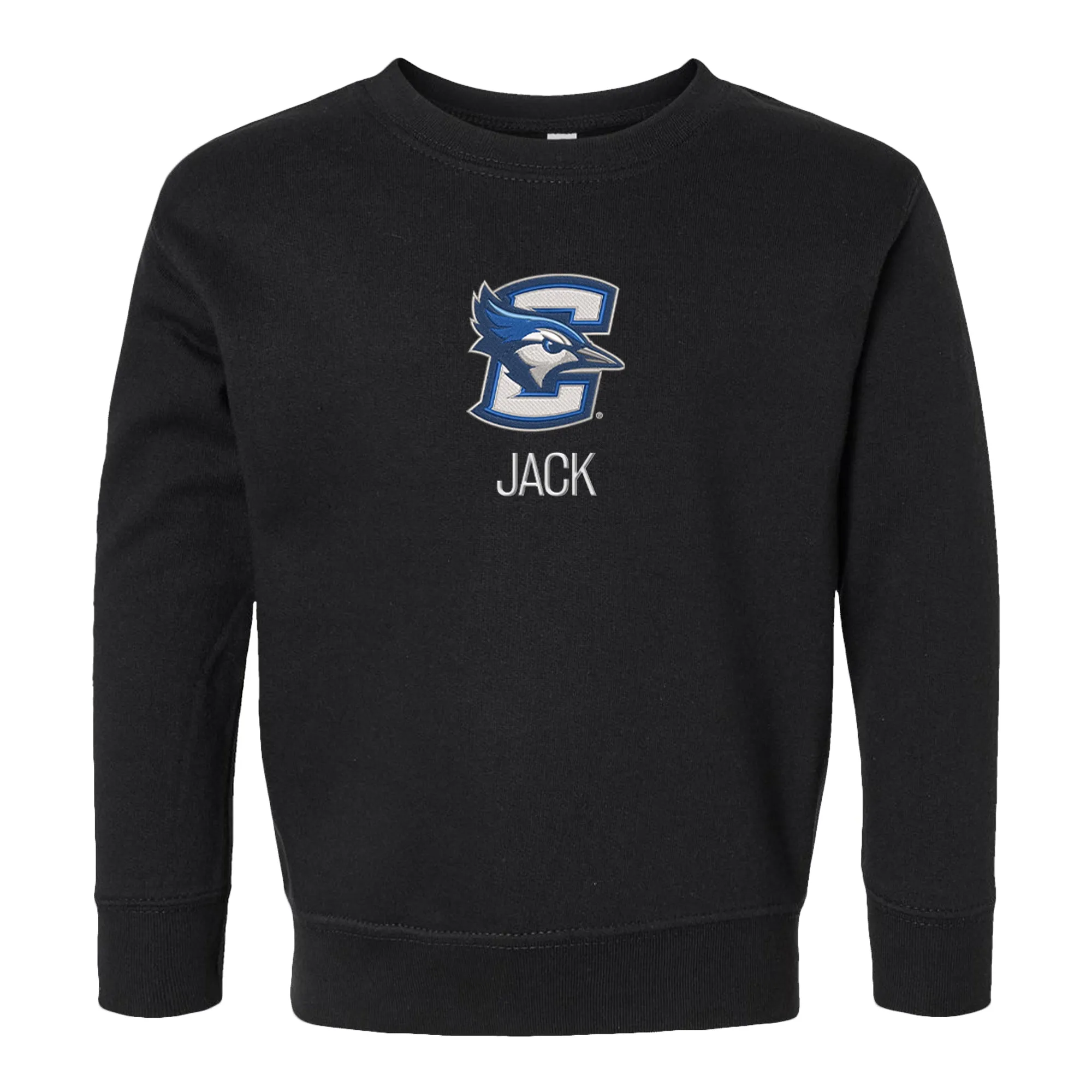 Personalized Creighton Bluejays Toddler Crewneck Sweatshirt