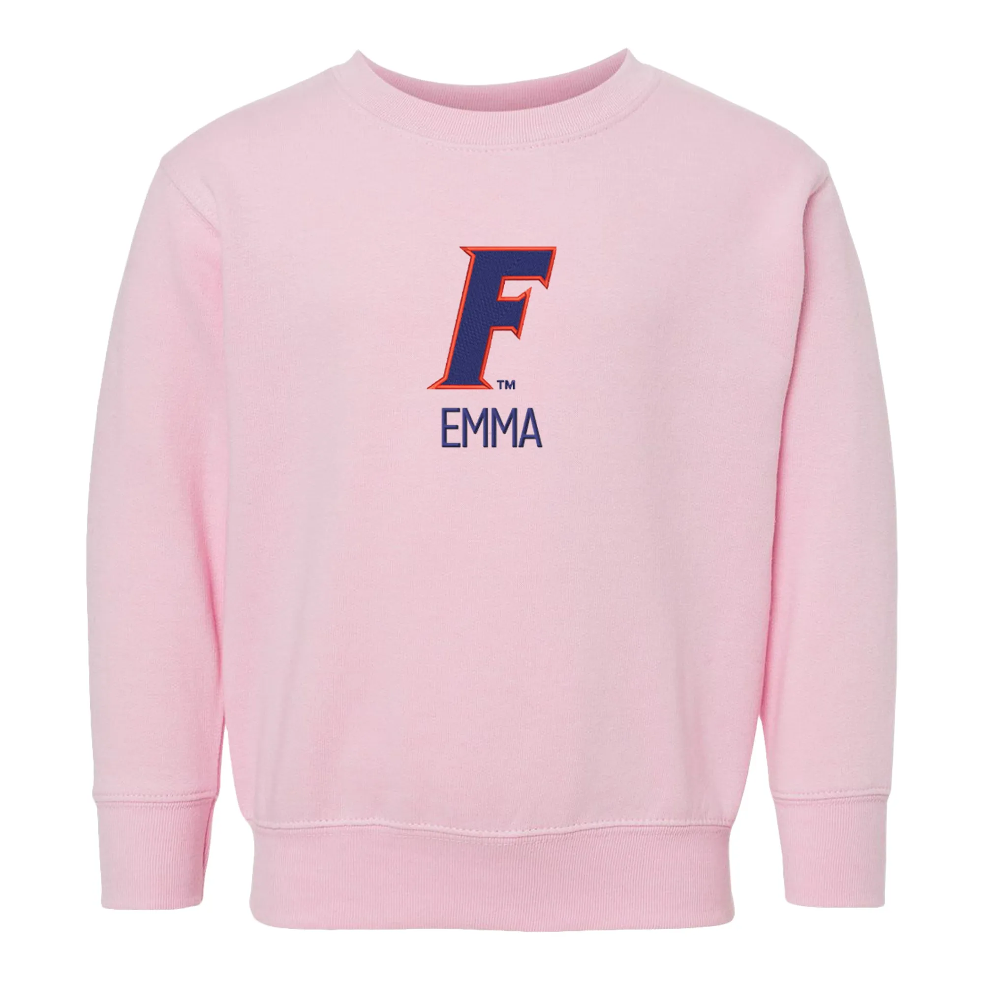 Personalized Florida Gators Slanted F Toddler Crewneck Sweatshirt