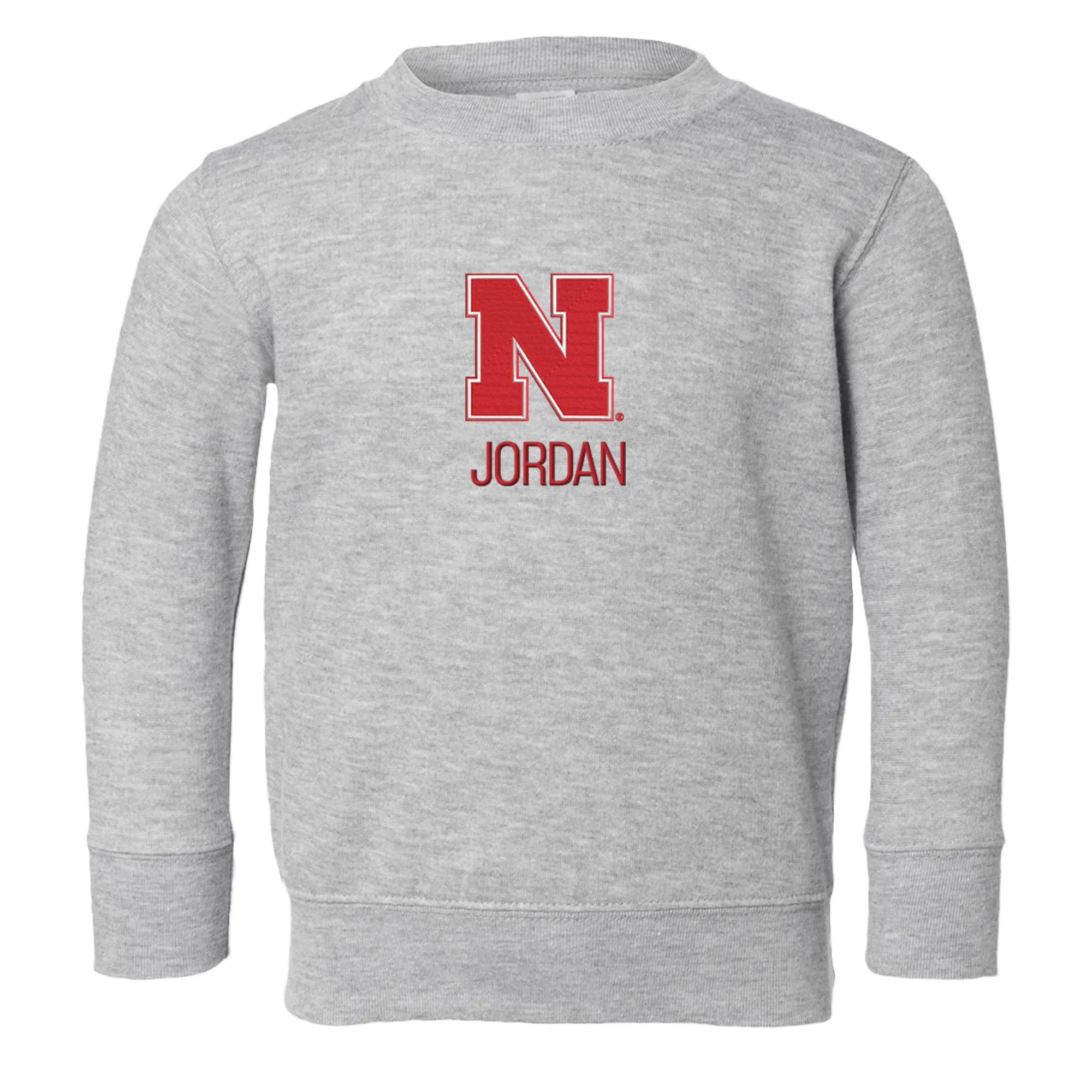 Personalized Nebraska Cornhuskers Toddler Crewneck Sweatshirt