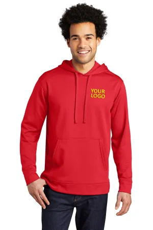 Port & Company Performance Branded Fleece Hoodies, Red