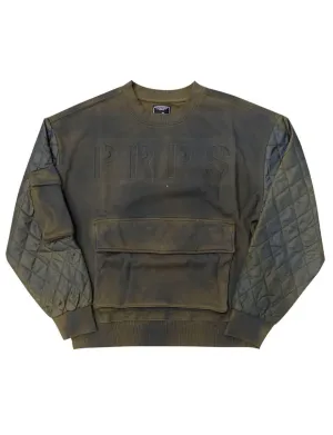 PRPS Army Green Olympic Crewneck Sweater