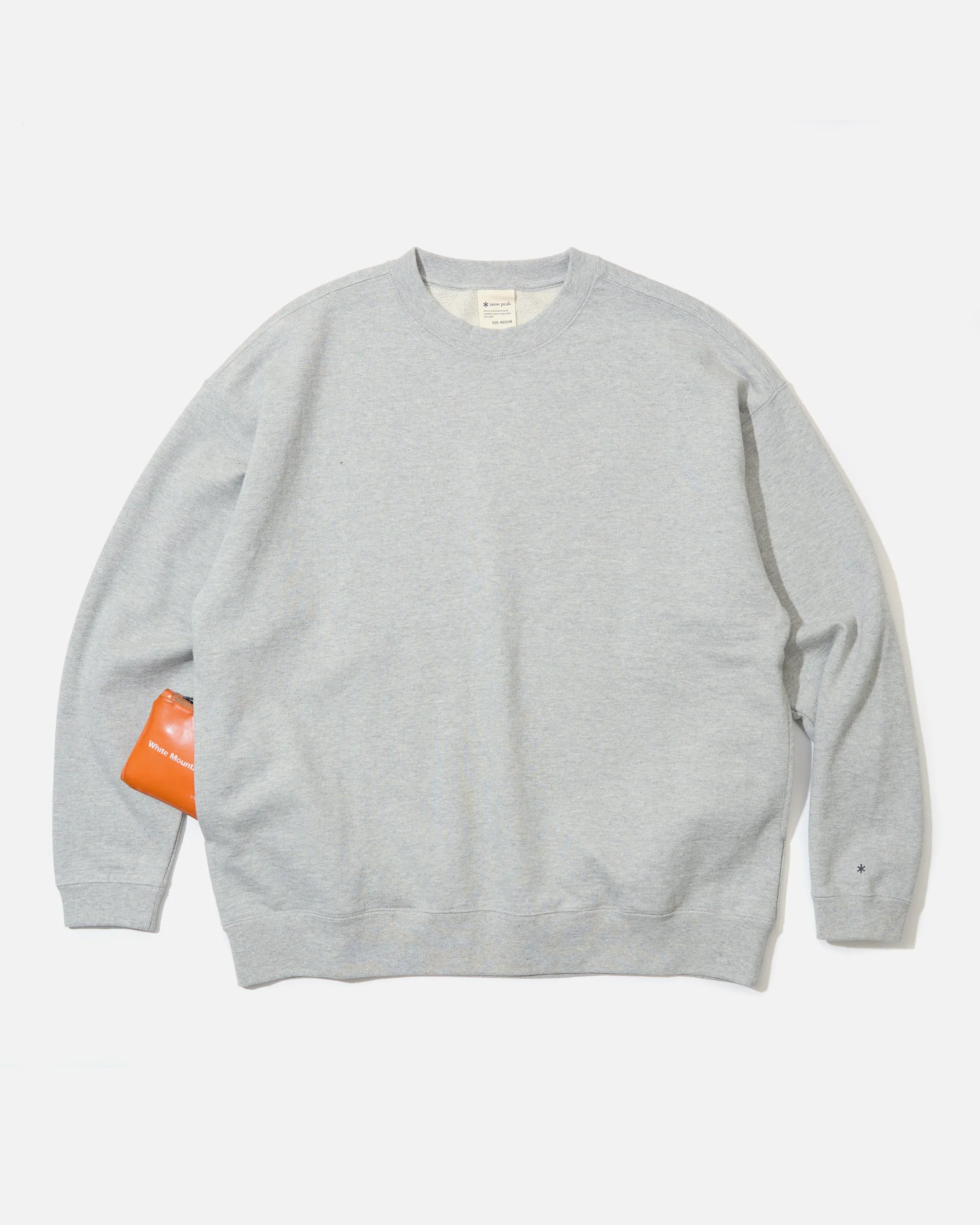 Recycled Cotton Crew Neck Sweatshirt - Grey