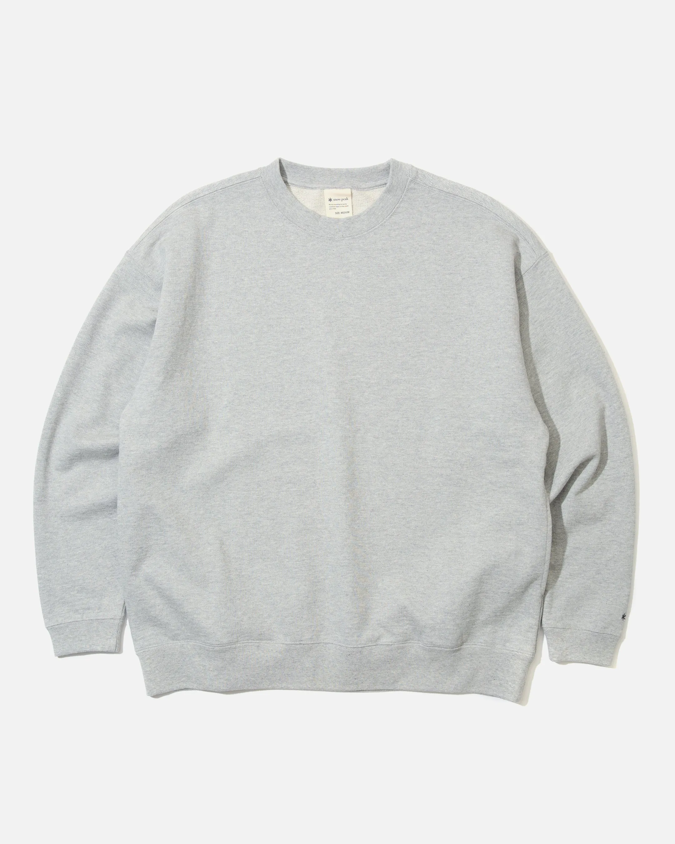 Recycled Cotton Crew Neck Sweatshirt - Grey