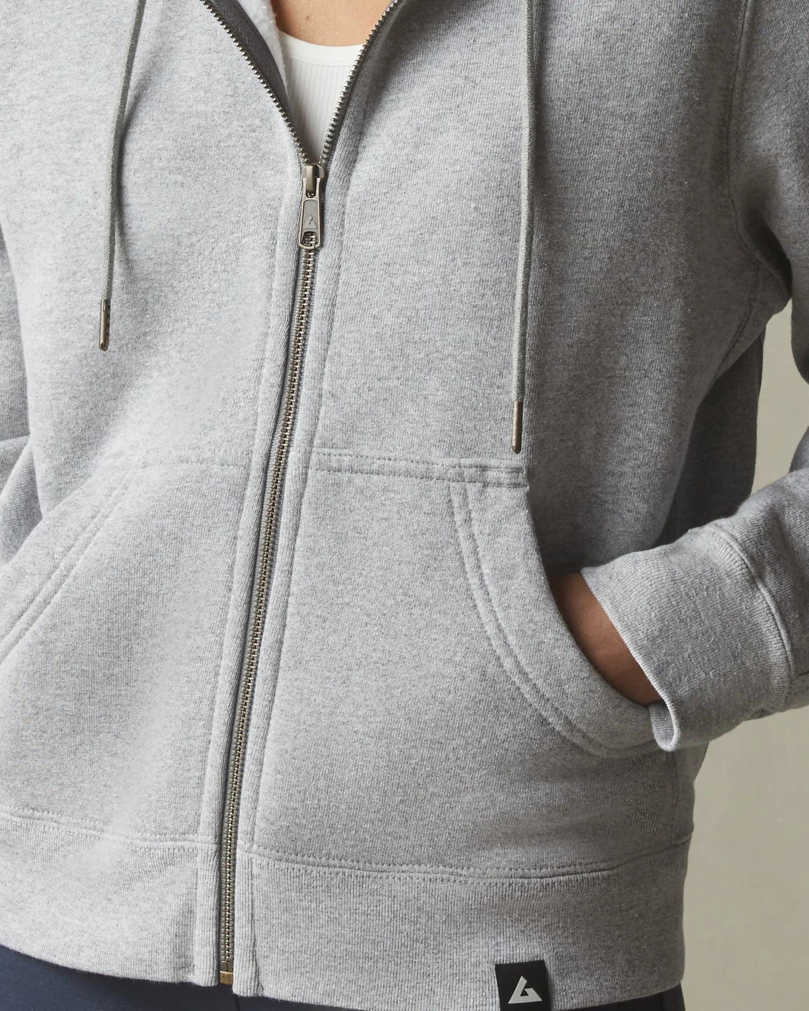 Relaxed Classic Full Zip - Grey Heather