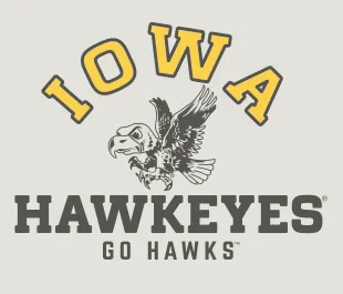 Retro Sport x Blond Genius - Iowa Hawkeyes Crewneck Sweatshirt in Vintage Heather Grey