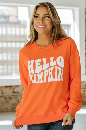 SALE - Hello Pumpkin Graphic Sweatshirt | S-XL