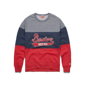 Script Boston Red Sox Stripe Crewneck