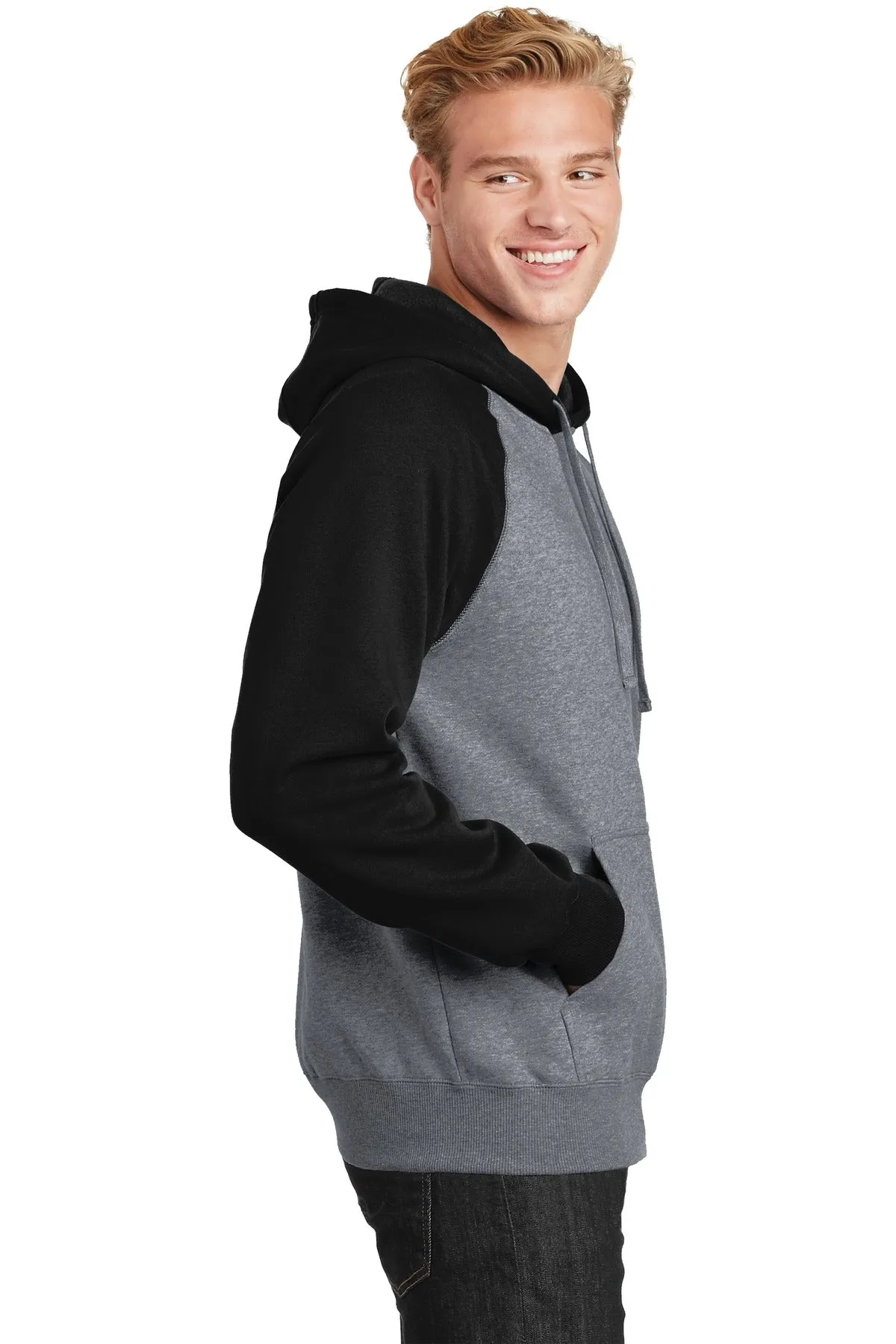 Sport-Tek® Raglan Colorblock Pullover Hooded Sweatshirt. ST267