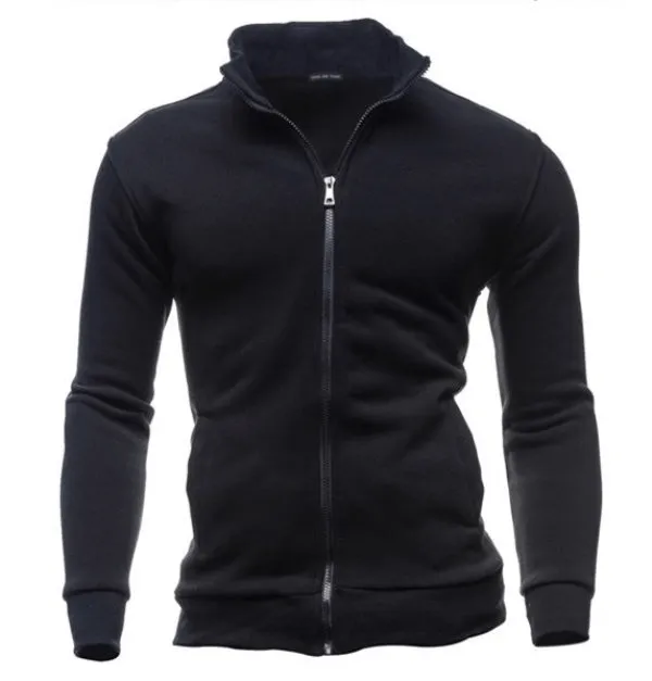 Stylish Men's Hoodies With Stand-Up Collar on Zipper - SF0454