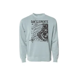 SunDiego SAN CLEMENTE MAP SWEATSHIRT - SAGE/BLACK