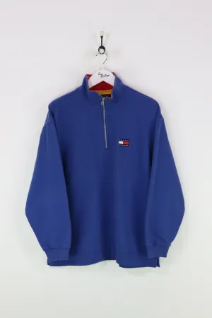 Tommy Hilfiger 1/4 Zip Sweatshirt Blue Large