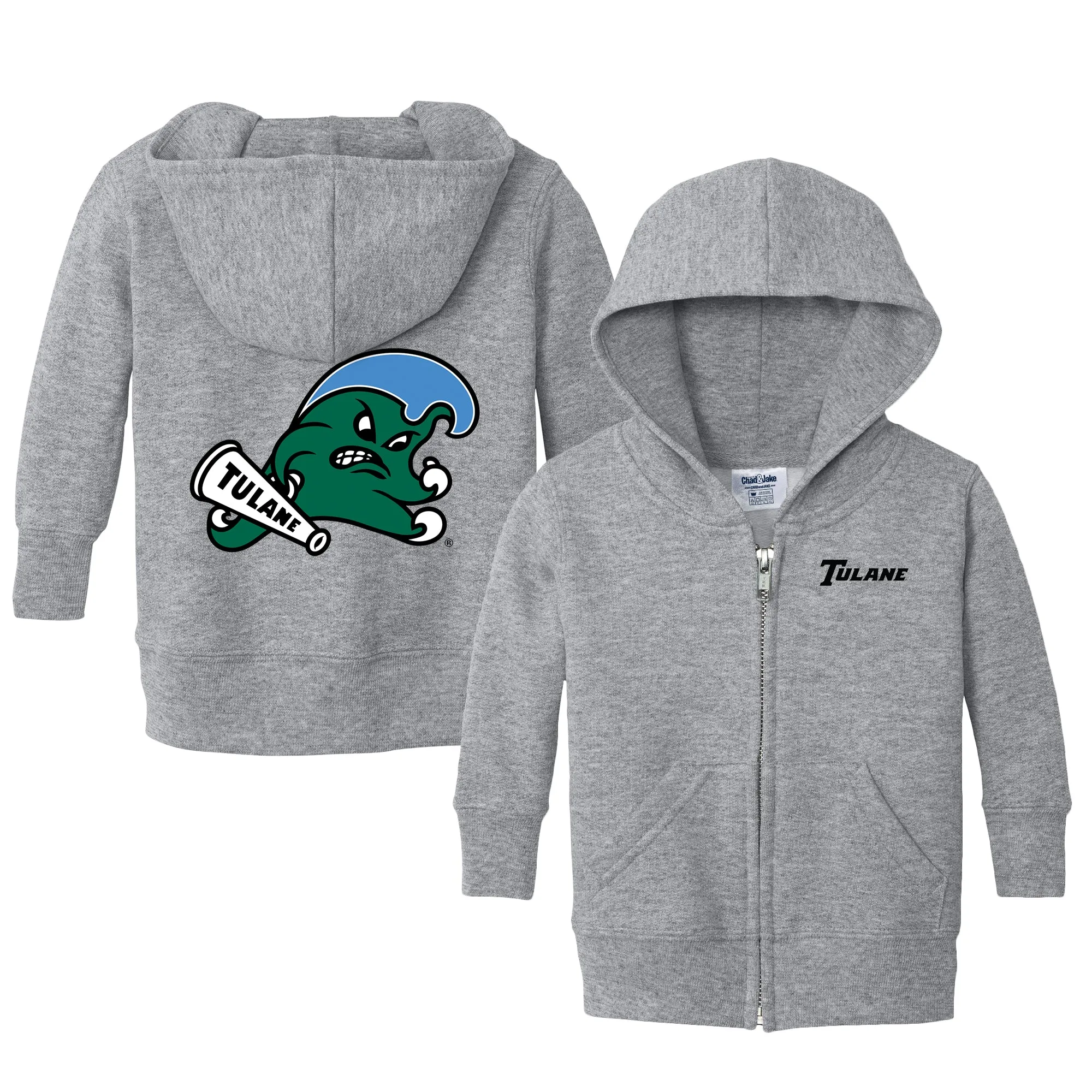 Tulane Green Wave Logo Infant Full-Zip Sweatshirt