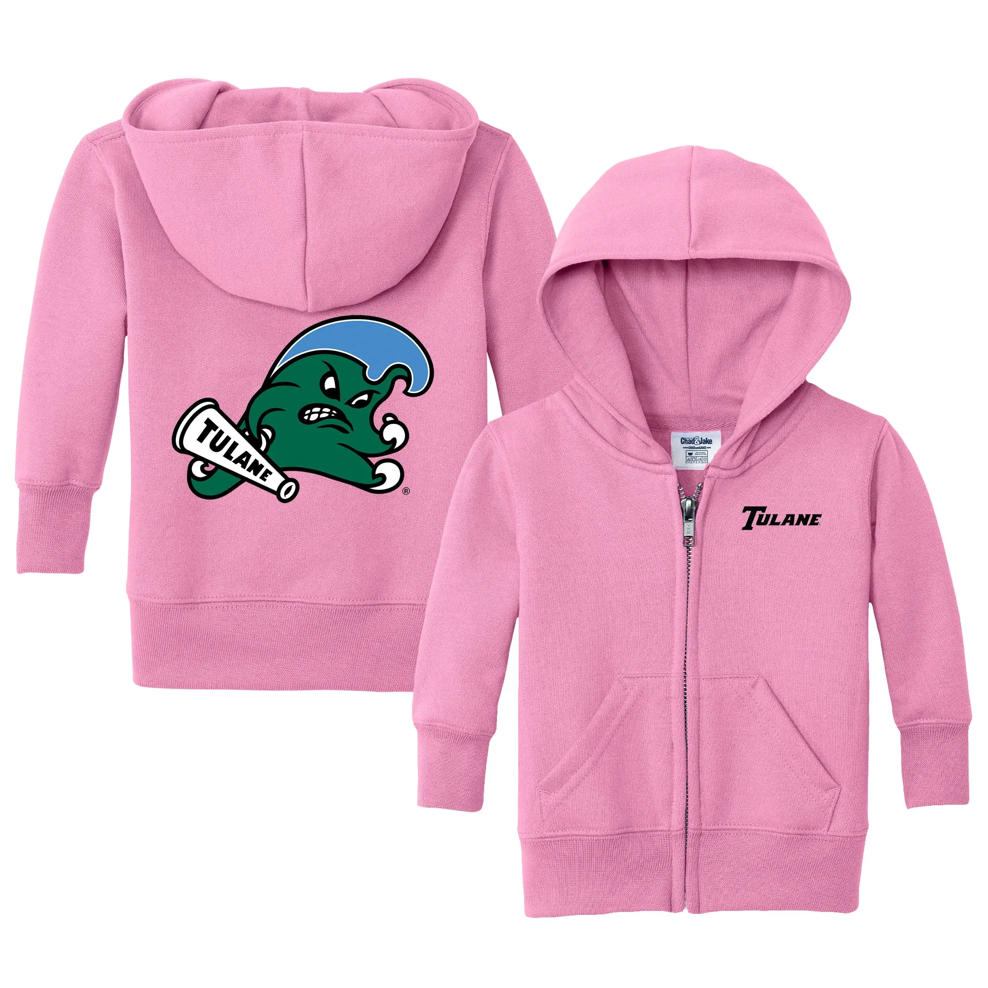 Tulane Green Wave Logo Infant Full-Zip Sweatshirt