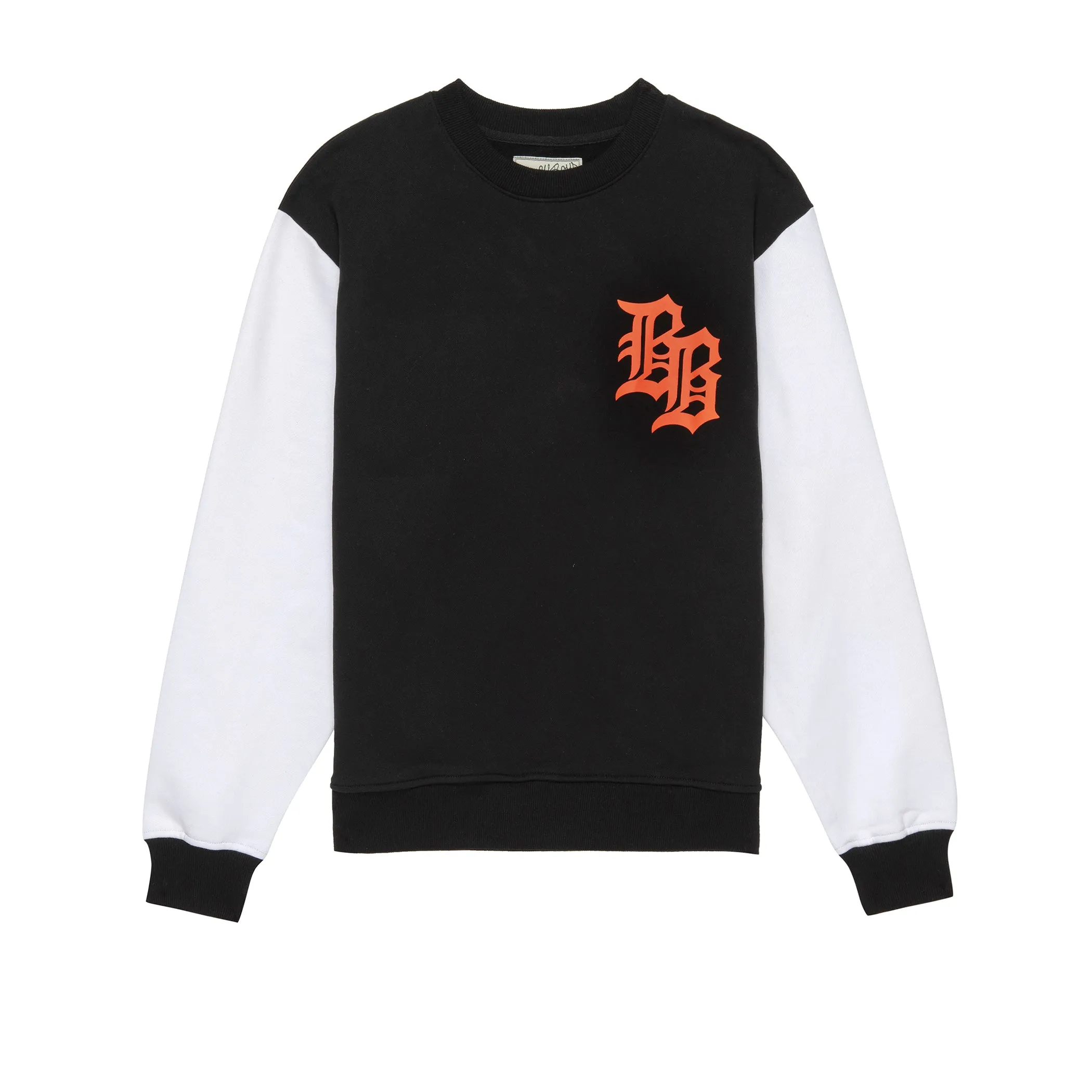 Two-Tone Old English Crewneck - Black & White