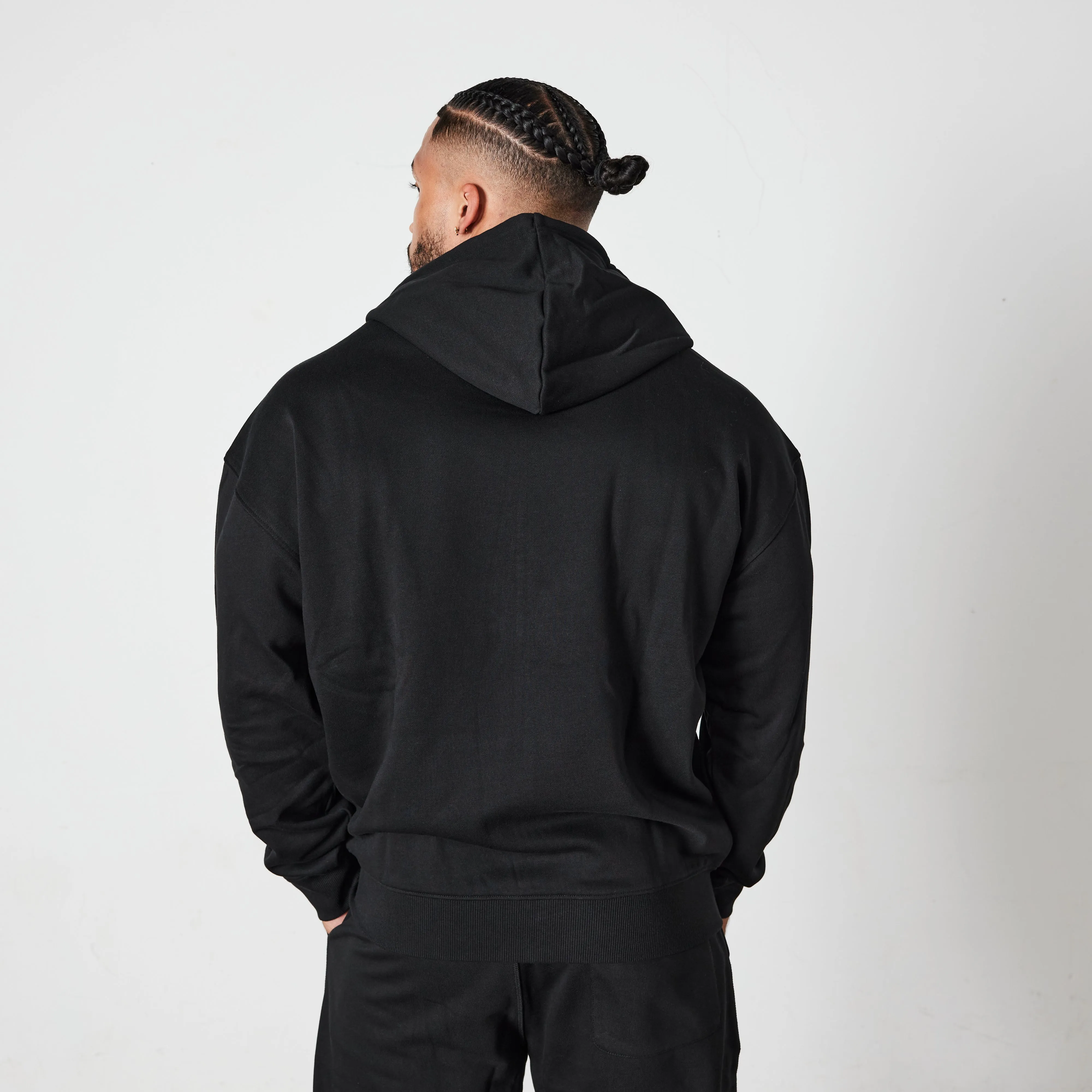 Vanquish Essential Black Oversized Full Zip Hoodie