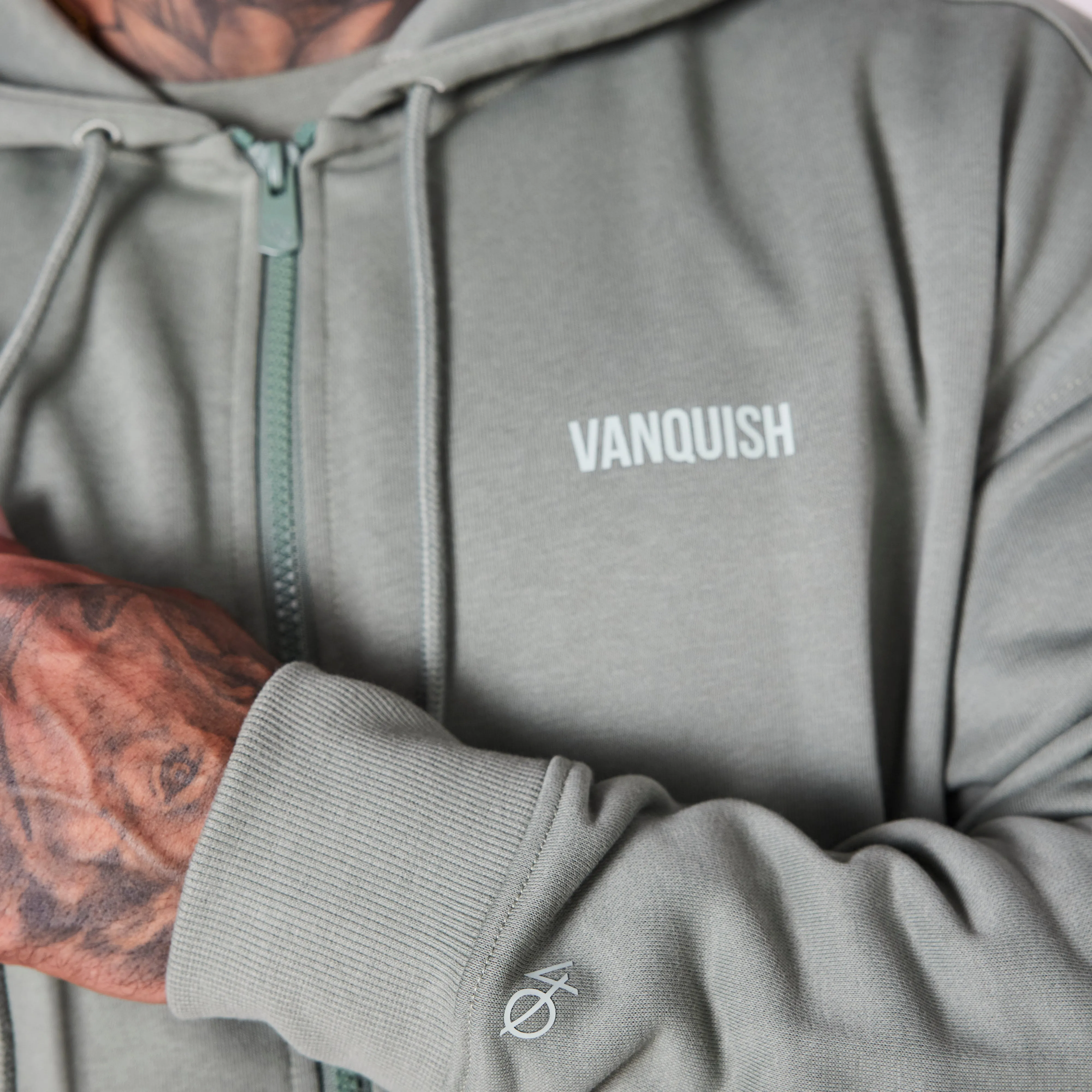 Vanquish Essential Green Oversized Full Zip Hoodie